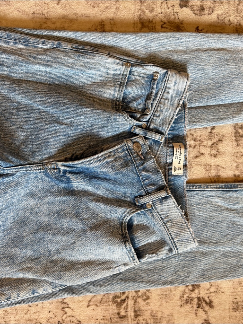 Abercrombie & Fitch Light Blue Straight Women’s Jeans acid wash
